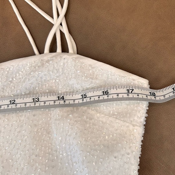 Y2K Beaded Slip Dress Vintage Silky Maxi Sex and the City Style - Picture 8 of 11